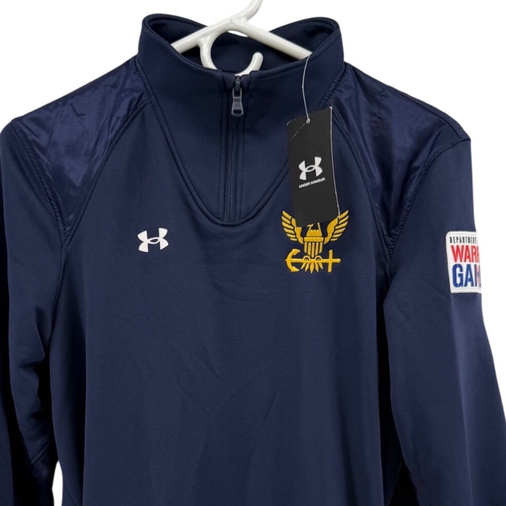 Under Armour Womens Command‎ 1/4 Zip Navy Warrior Games Pullover NWT S $60